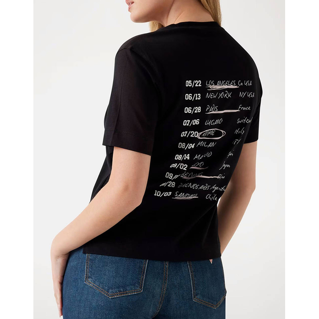 Product GUESS CN SL GUESS TOUR DATES TEE WOMEN'S T-SHIRT base image