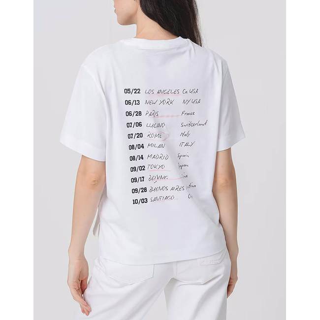 Product GUESS CN SL GUESS TOUR DATES TEE WOMEN'S T-SHIRT base image