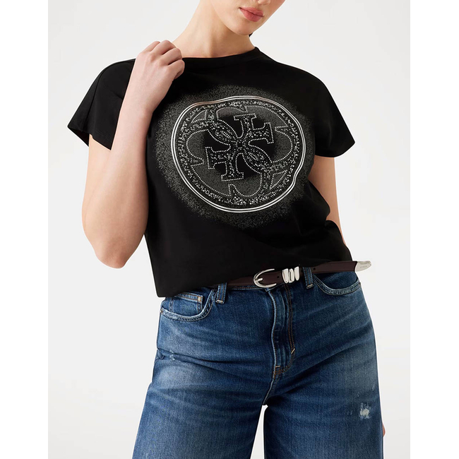 Product GUESS CN SS 4G SHADED HOTFIX WOMEN'S T-SHIRT base image