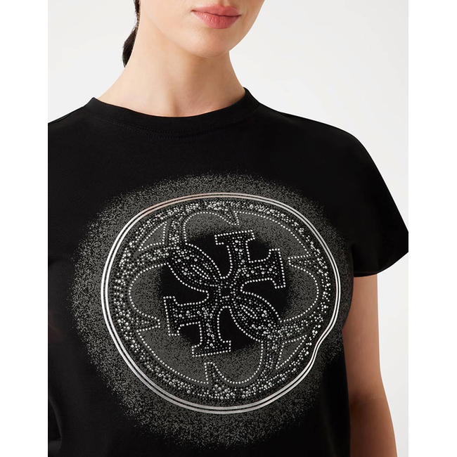 Product GUESS CN SS 4G SHADED HOTFIX WOMEN'S T-SHIRT base image
