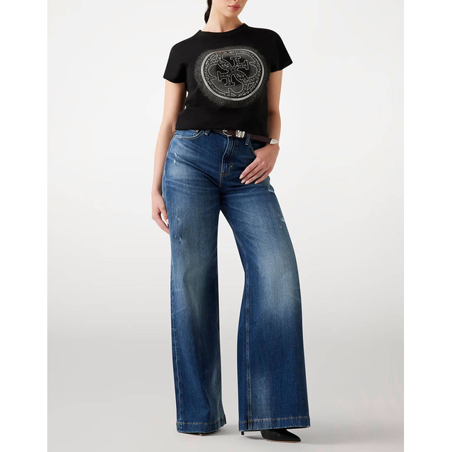 Product GUESS CN SS 4G SHADED HOTFIX WOMEN'S T-SHIRT base image