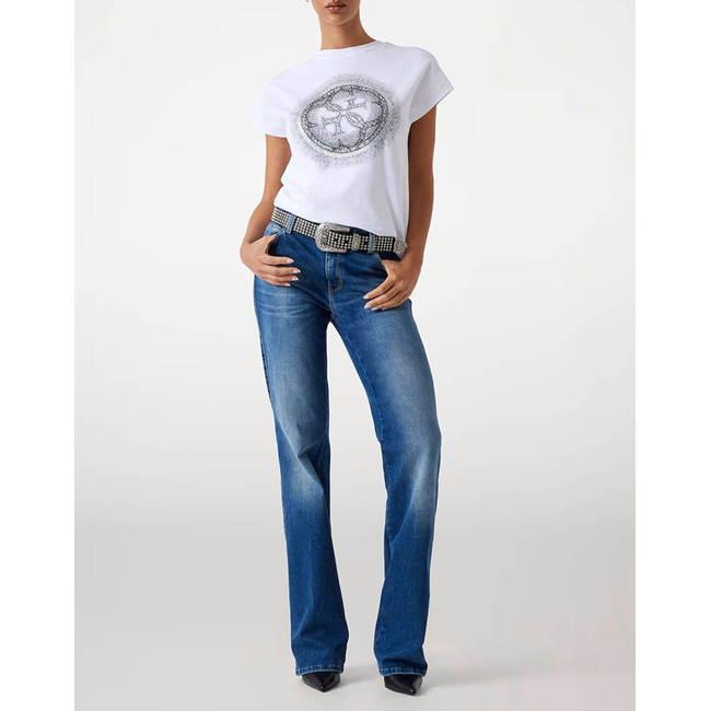 Product GUESS CN SS 4G SHADED HOTFIX WOMEN'S T-SHIRT base image