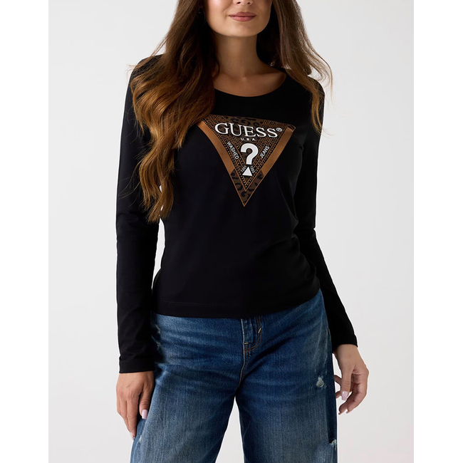 Product GUESS LS CN LEO TRIANGLE TEE ΜΠΛΟΥΖΑ ΓΥΝΑΙΚΕΙΟ base image