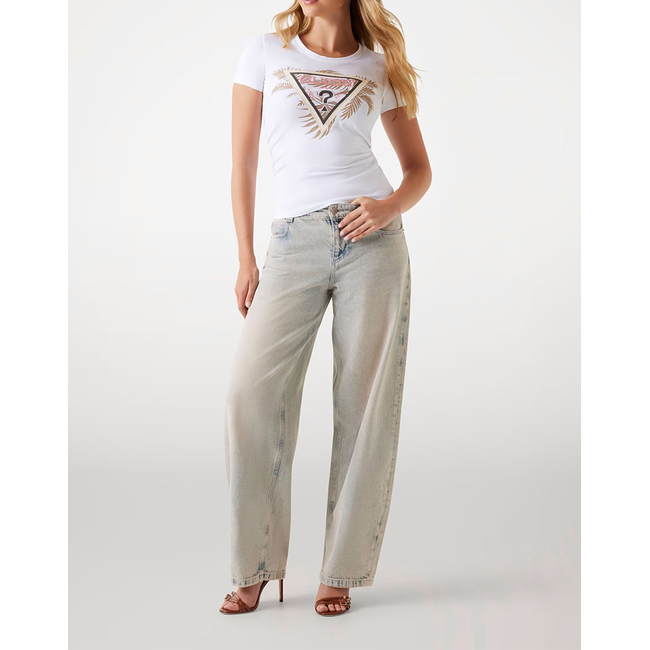 Product GUESS CN SS TRIANGLE PALM PRINT ΜΠΛΟΥΖΑ ΓΥΝΑΙΚΕΙΟ base image
