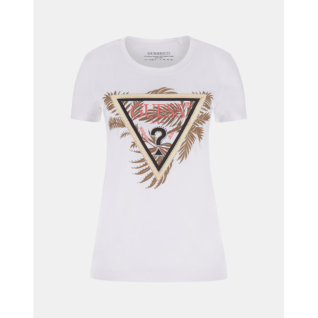 Product GUESS CN SS TRIANGLE PALM PRINT ΜΠΛΟΥΖΑ ΓΥΝΑΙΚΕΙΟ base image
