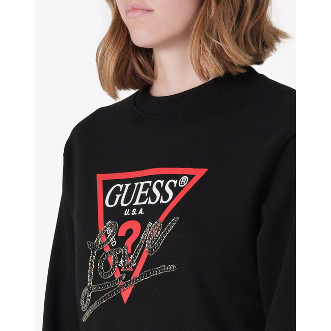Product GUESS CN STUDDED LOVE SWEATSHIRT WOMEN base image