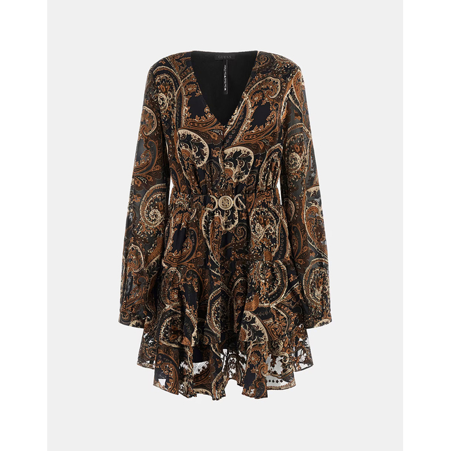 Product GUESS CLARISSE DEEP NECK FLARE DRESS ΦΟΡΕΜΑ ΓΥΝΑΙΚΕΙΟ base image