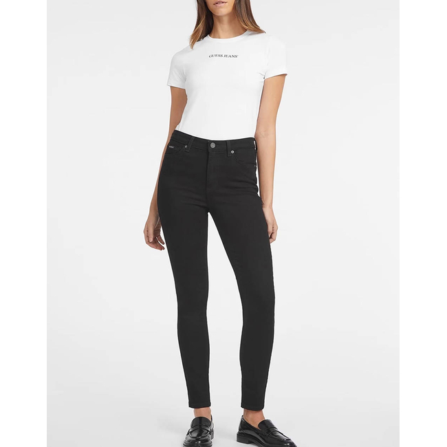 Product GUESS JEANS GJ G05 HIGH RISE SKI - ECO RECY CO HAJAR SS BLACK WOMEN'S PANTS base image