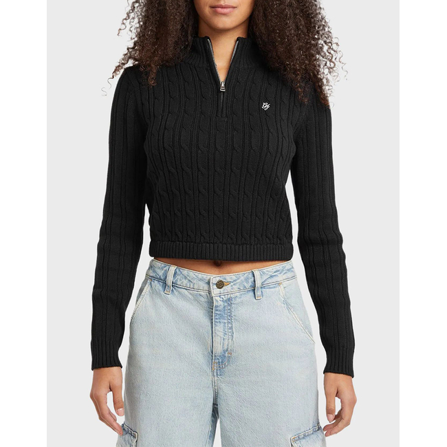 Product GUESS JEANS GJ LS HALF ZIP CABLE SWTR ΠΛΕΚΤΟ ΓΥΝΑΙΚΕΙΟ base image