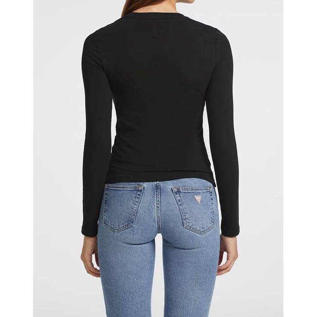 Product GUESS JEANS GJ LS CN SLIM LOGO EMB TEE WOMEN'S T-SHIRT base image