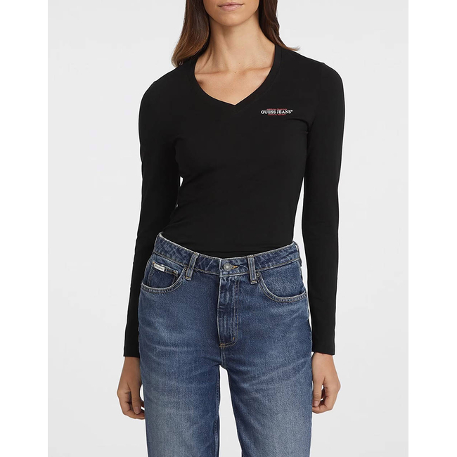 Product GUESS JEANS GJ LS VN SLIM MINI AMERICA TEE WOMEN'S T-SHIRT base image