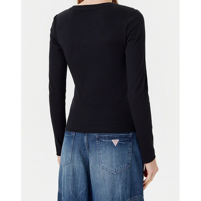 Product GUESS JEANS GJ LS CN EMBRO SLIM TOP WOMEN'S T-SHIRT base image