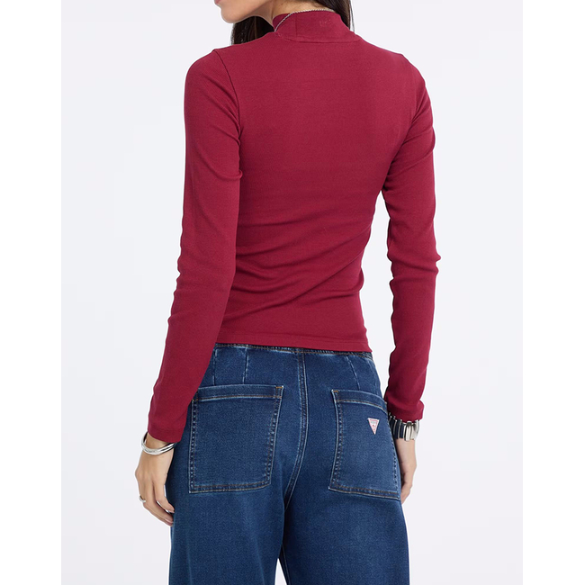 Product GUESS JEANS GJ LS MOCK NECK EMBRO SLIM TOP WOMEN base image