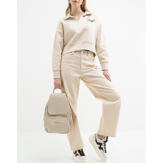 Product GUESS JEANS GJ NOTCHED COLLAR CROP SWEATSHIRT WOMEN base image