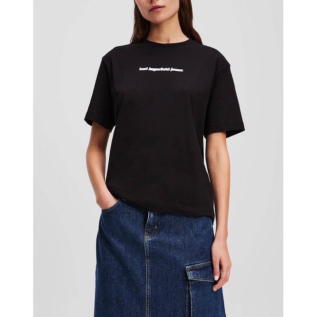 Product KARL LAGERFELD JEANS KLJ REG BLUR LOGO TEE base image