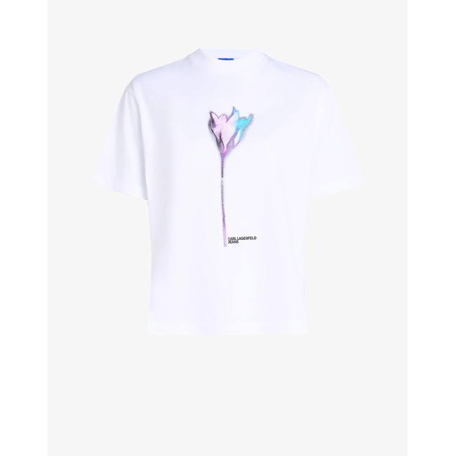Product KARL LAGERFELD JEANS KLJ REG FLOWER COLOUR TEE base image