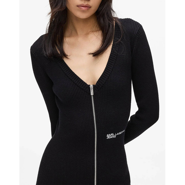 Product KARL LAGERFELD JEANS KLJ ZIP MIDI KNIT DRESS base image
