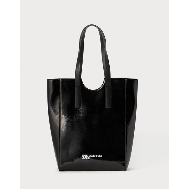 Product KARL LAGERFELD JEANS KLJ METAL LOGO TOTE SHINY (Dimensions: 29.5 x 41 x 13cm.) base image