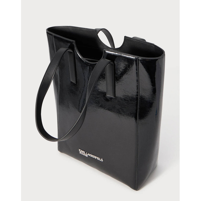 Product KARL LAGERFELD JEANS KLJ METAL LOGO TOTE SHINY (Dimensions: 29.5 x 41 x 13cm.) base image