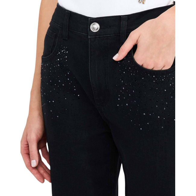 Product LIU JO DENIM_UF5D02_ECS PANT.BOY CULT STRASS WOMEN'S PANTS base image