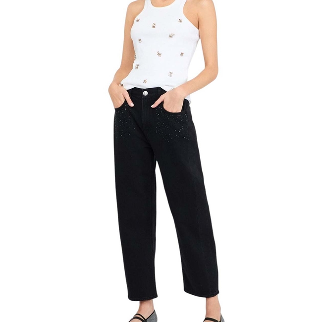 Product LIU JO DENIM_UF5D02_ECS PANT.BOY CULT STRASS WOMEN'S PANTS base image