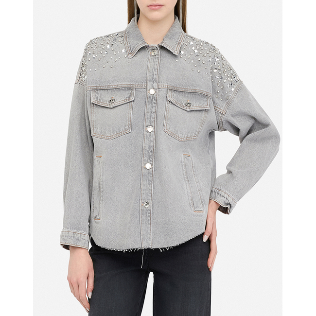 Product LIU JO BLACK_UF5D26_GIUBBINO OVER JACKET WOMEN base image