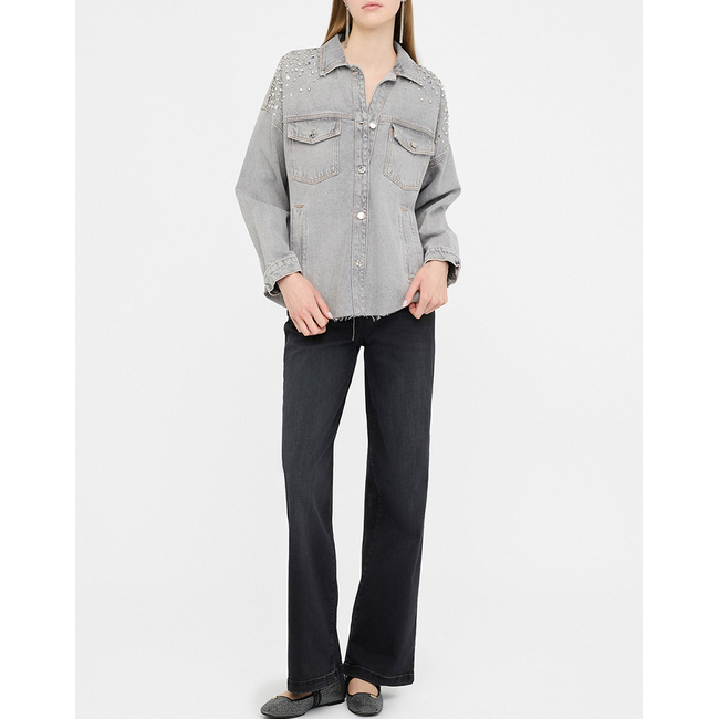 Product LIU JO BLACK_UF5D26_GIUBBINO OVER JACKET WOMEN base image