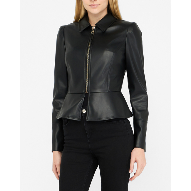 Product LIU JO BLACK_CF5C25_GIACCA SLIM FIT LEATHER JACKET WOMEN base image