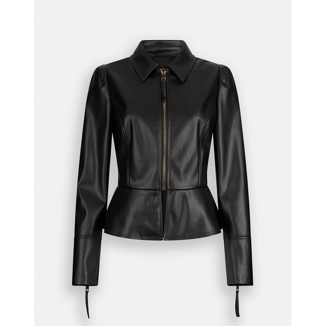 Product LIU JO BLACK_CF5C25_GIACCA SLIM FIT LEATHER JACKET WOMEN base image