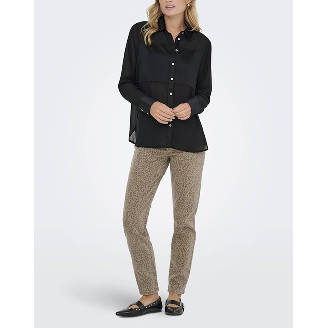 Product ONLY ONLSTAR LIFE L/S BREEANA MIX SHIRT SOLID base image
