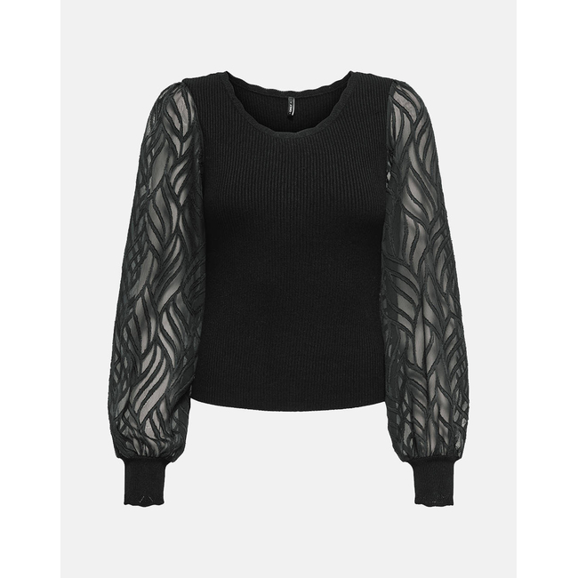 Product ONLY ONLJULIE LS RIB MIX O-NECK CC KNT base image