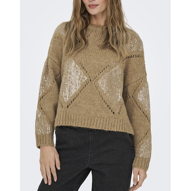 Product ONLY ONLKANSAS LIFE LS SEQUINS O-NECK KNT base image