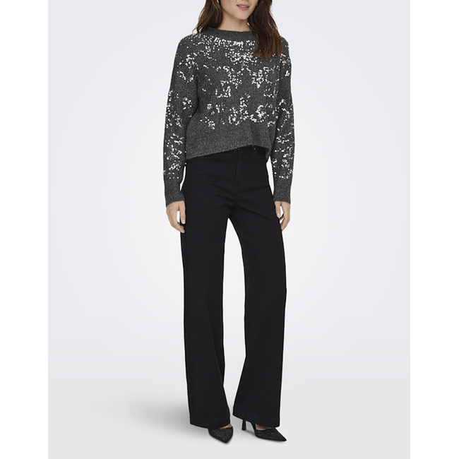 Product ONLY ONLALTA LS SEQUIN O-NECK KNT base image