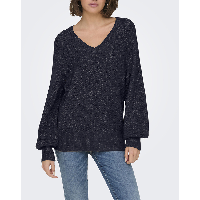 Product ONLY ONLLUCILLA LS GLITTER V-NECK KNT base image