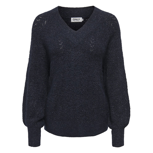 Product ONLY ONLLUCILLA LS GLITTER V-NECK KNT base image