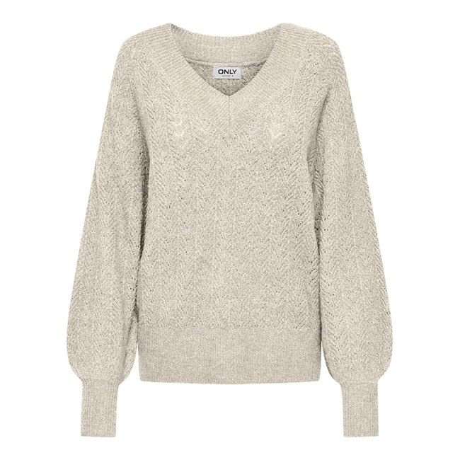 Product ONLY ONLLUCILLA LS GLITTER V-NECK KNT base image