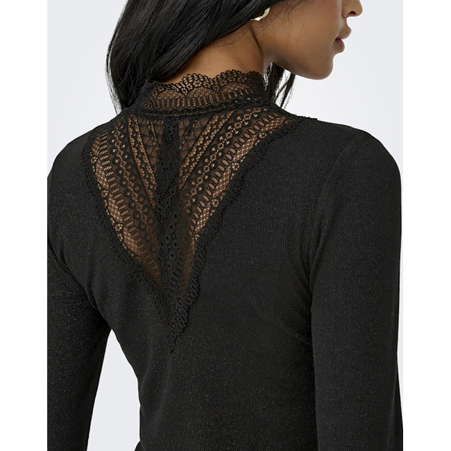 Product ONLY ONLTILDE GLITTER L/S HIGHNECK TOP JRS base image