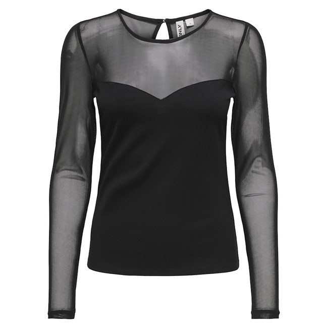 Product ONLY ONLHEART-BECKI L/S MIX TOP WVN base image