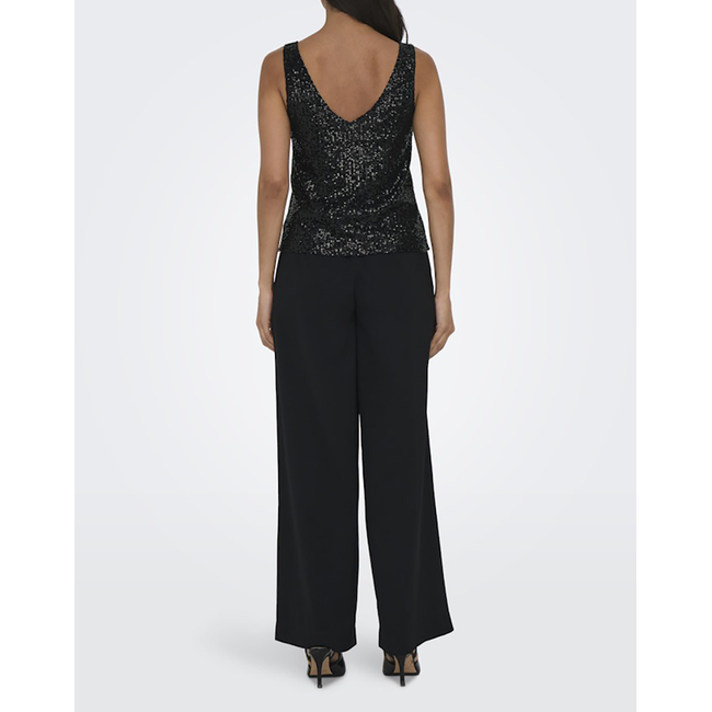Product ONLY ONLANA S/L V-NECK SEQUINS TOP JRS base image