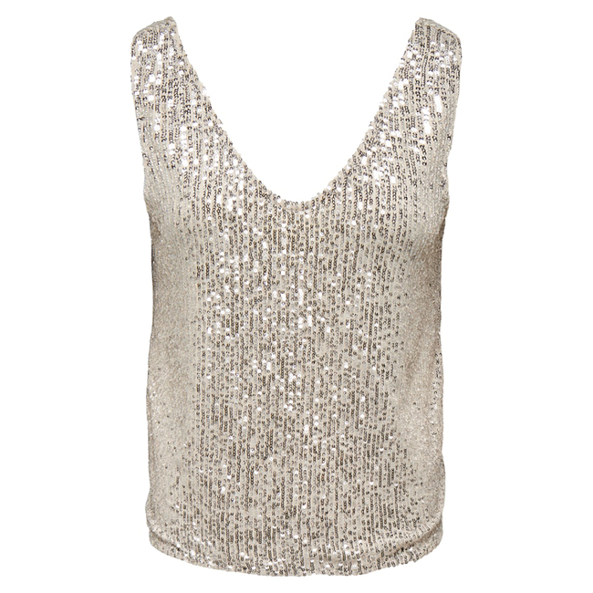 Product ONLY ONLANA S/L V-NECK SEQUINS TOP JRS base image