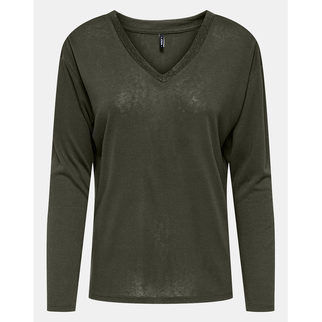 Product ONLY ONLHENRIETTA L/S V-NECK SHINE TOP JRS base image