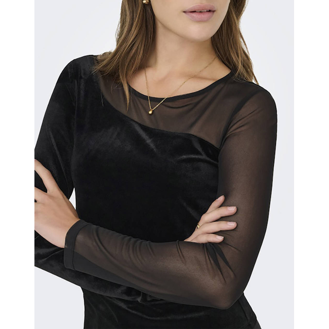Product ONLY ONLSMOOTH L/S MESH MIX TOP BOX JRS base image