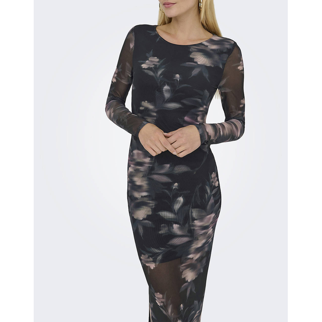 Product ONLY ONLKAYA LIFE LS MIDI MESH DRESS WVN base image