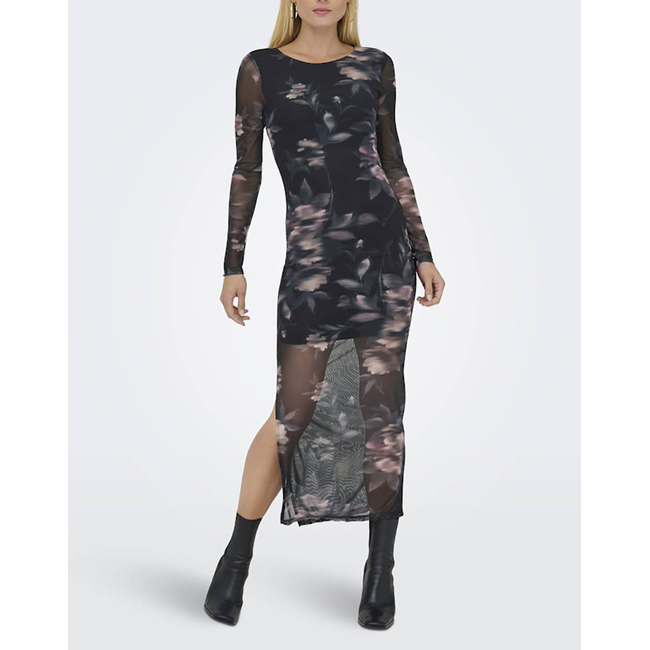 Product ONLY ONLKAYA LIFE LS MIDI MESH DRESS WVN base image