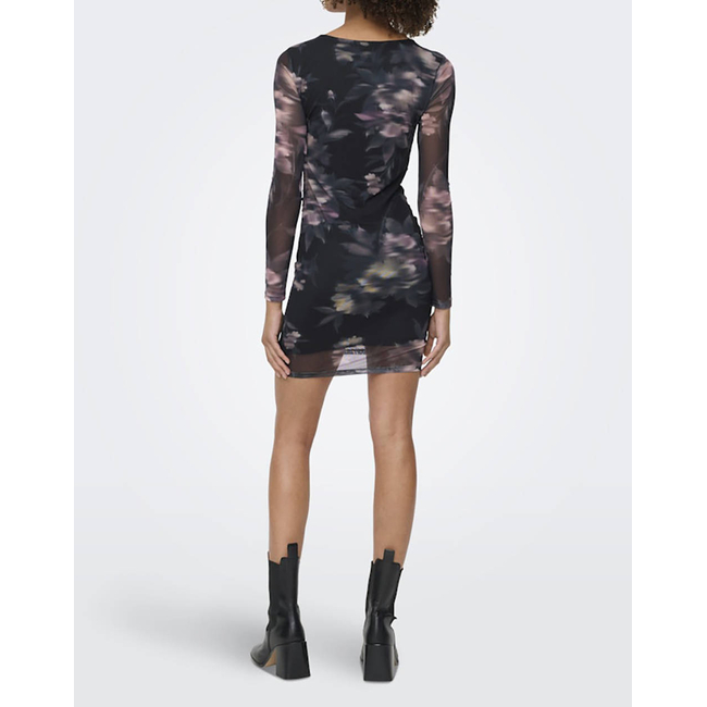 Product ONLY ONLKAYA LIFE LS RUCHING MESH DRESS WVN base image