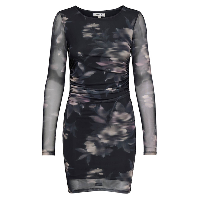 Product ONLY ONLKAYA LIFE LS RUCHING MESH DRESS WVN base image