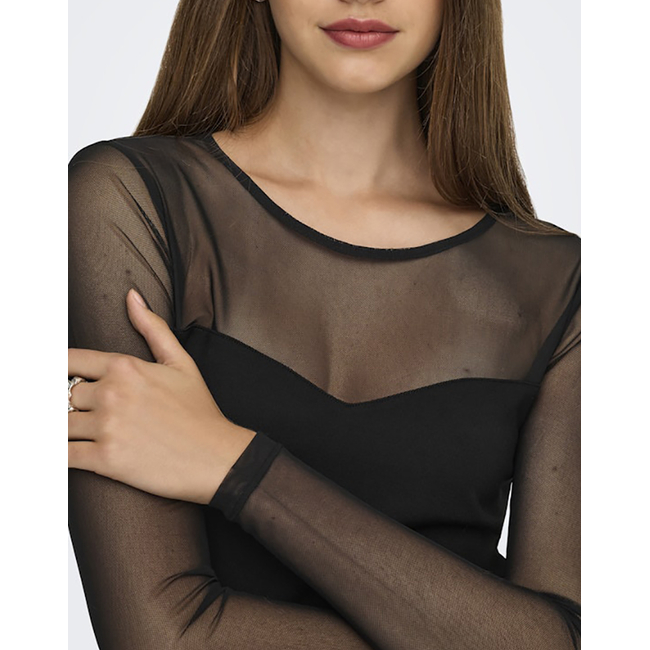 Product ONLY ONLHEART-BECKI L/S MIX BODYCONDRESS WVN base image