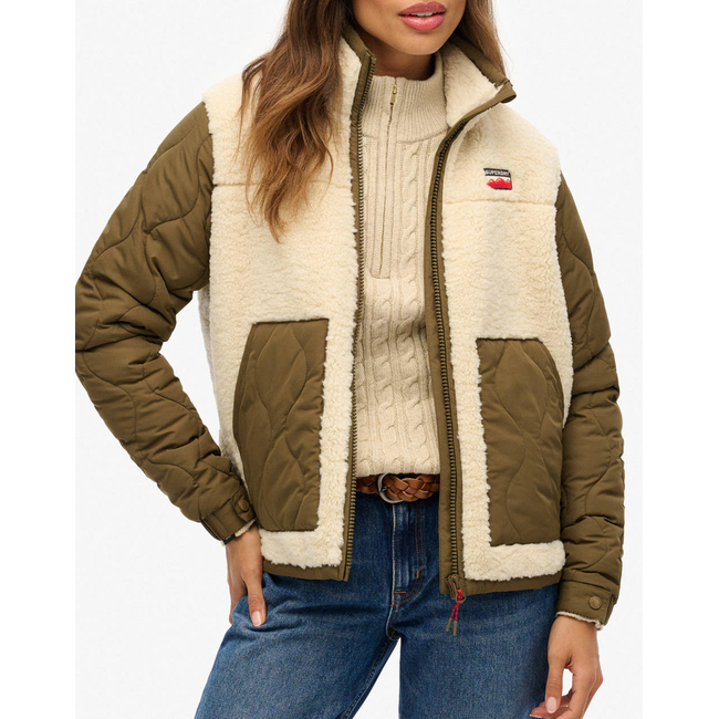 Product SUPERDRY  D1 OVIN FLEECE HYBRID JACKET ΜΠΟΥΦΑΝ ΓΥΝΑΙΚΕΙΟ base image