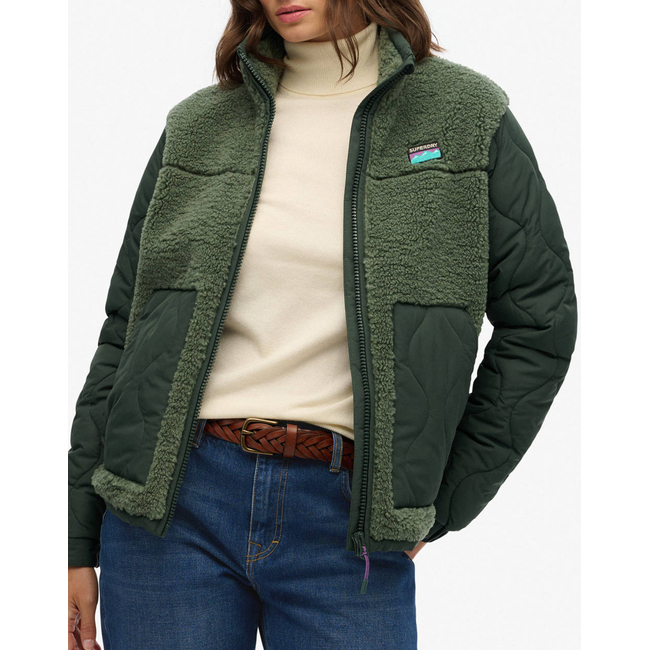 Product SUPERDRY  D1 OVIN FLEECE HYBRID JACKET ΜΠΟΥΦΑΝ ΓΥΝΑΙΚΕΙΟ base image