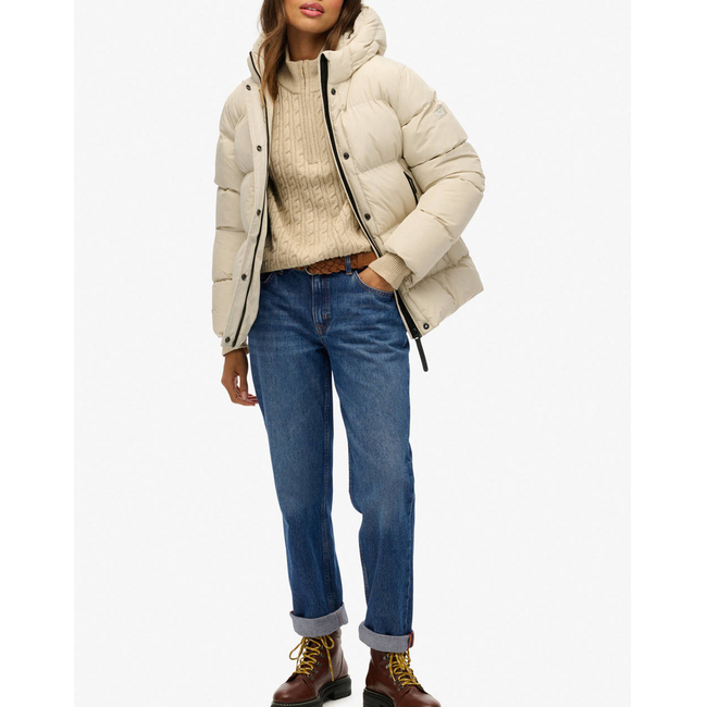 Product SUPERDRY D1 SDSW HOODED 5 BAFFLE SPORTS PUFFER JACKET WOMEN base image